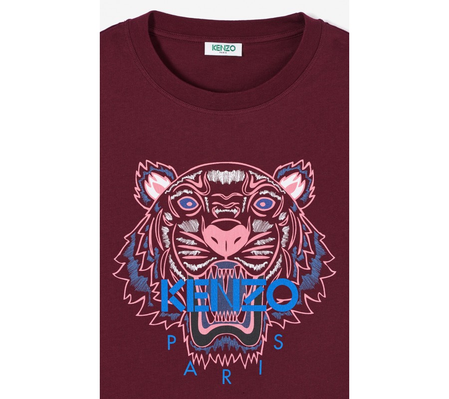 Kenzo Femme T-shirt Tigre bordeaux