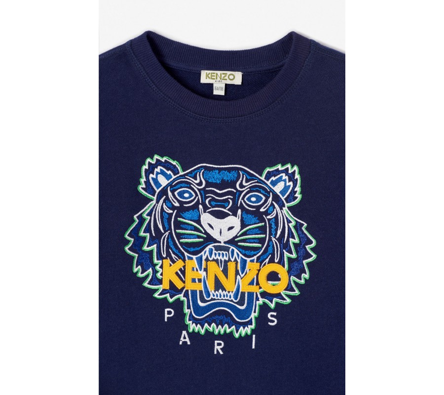 Kenzo Enfant Sweatshirt Tigre bleu marine
