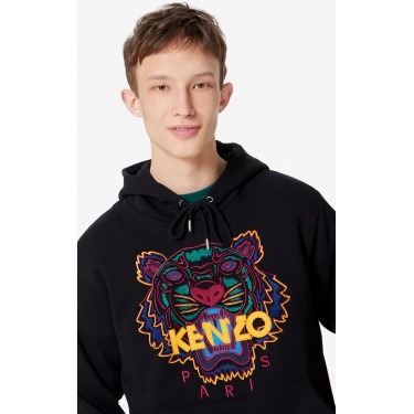 Kenzo Homme Sweatshirt à capuche Tigre noir