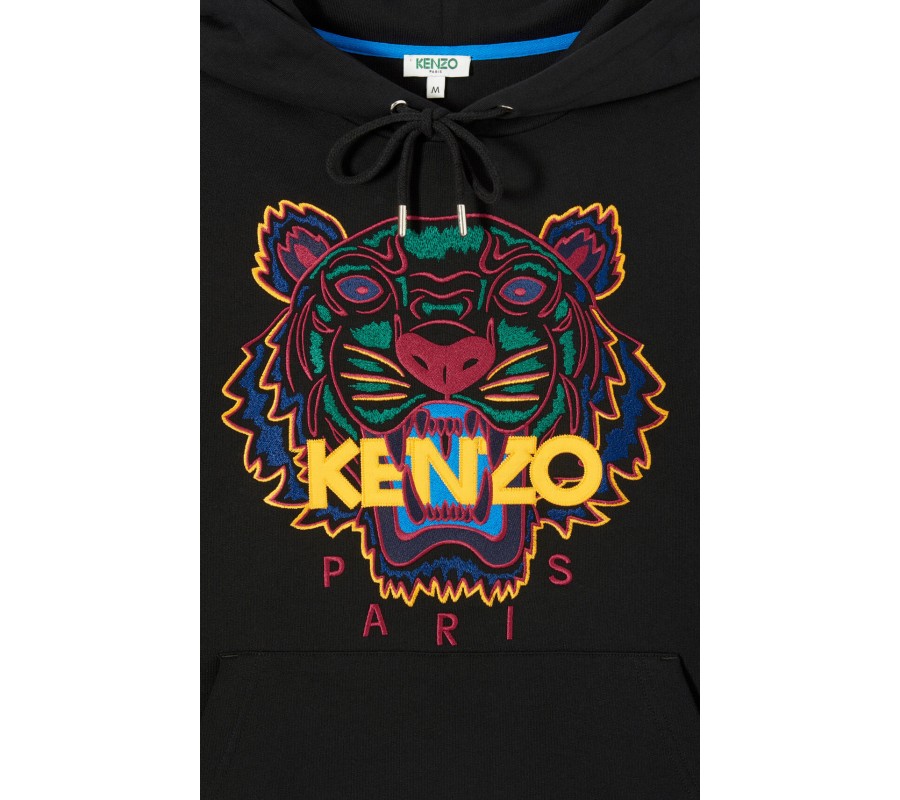 Kenzo Homme Sweatshirt à capuche Tigre noir