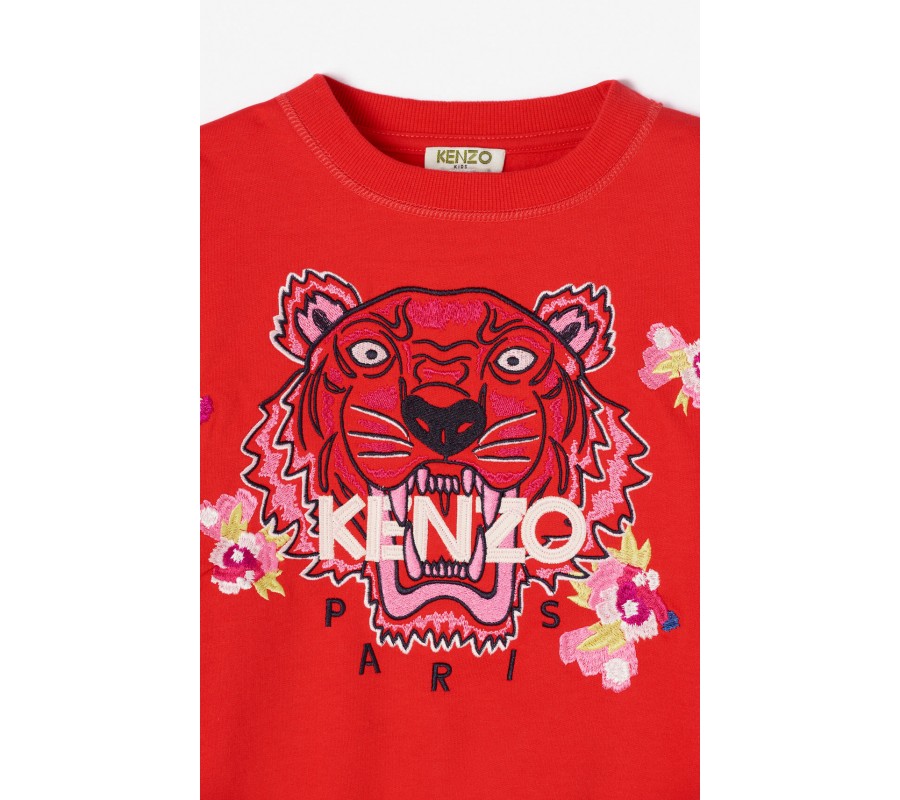 Kenzo Enfant Sweatshirt Tigre rouge moyen