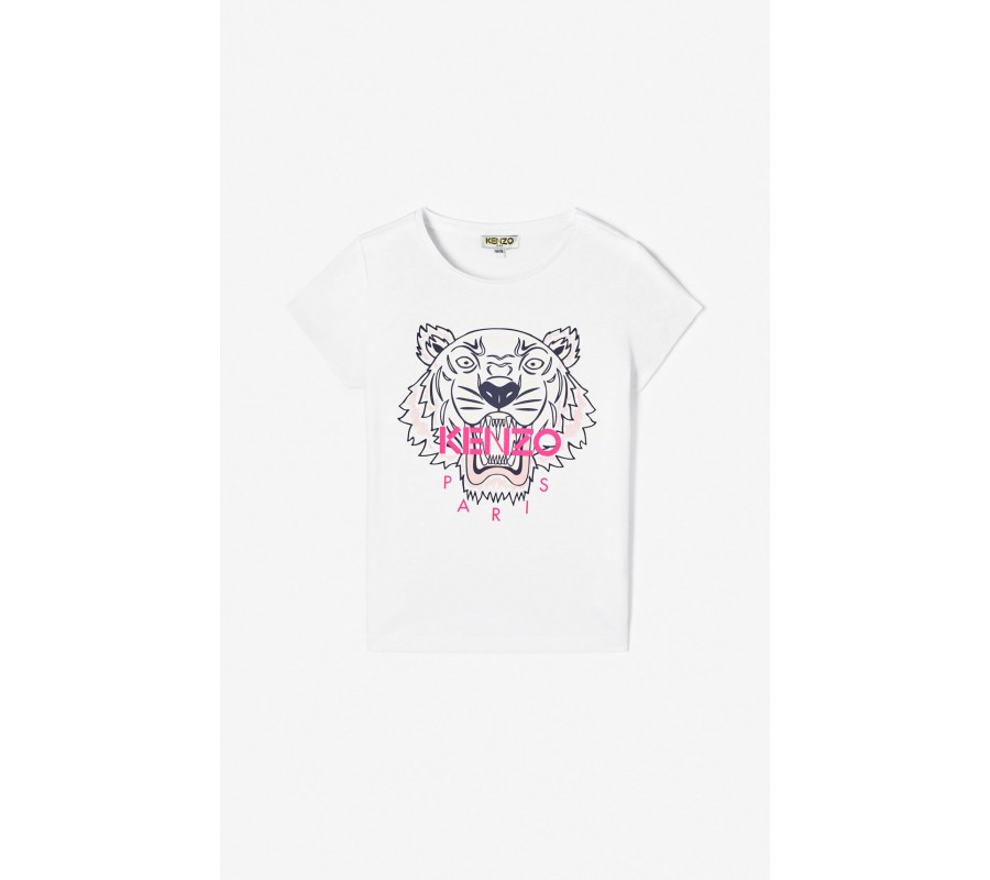 Kenzo Enfant T-shirt Tigre blanc