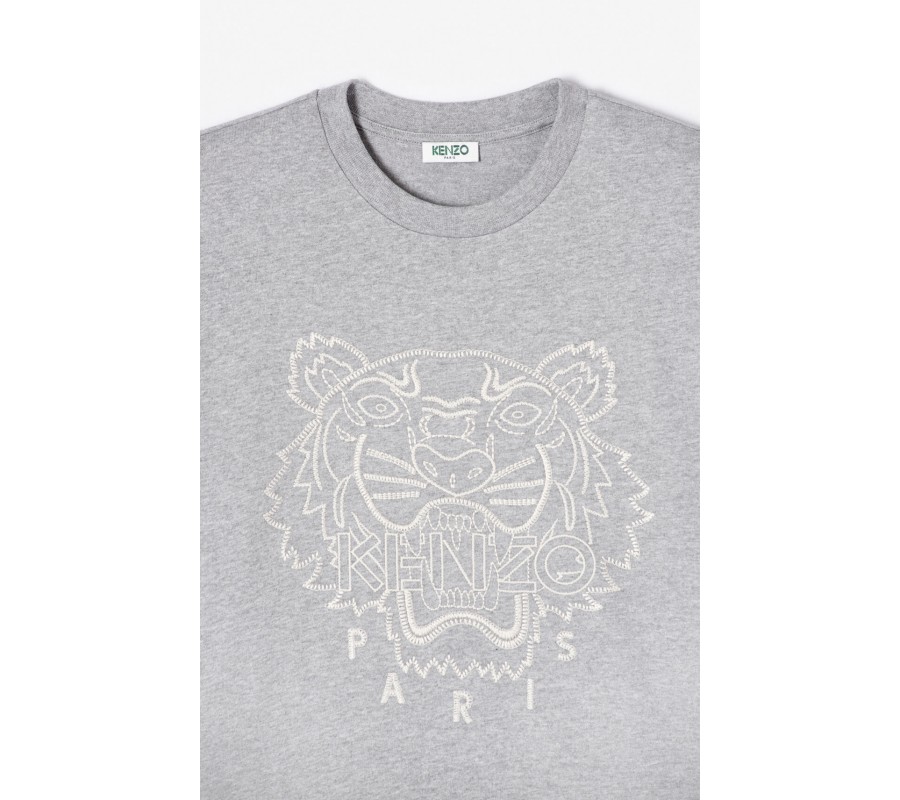 Kenzo Homme T-shirt Tigre 'Capsule Expedition' gris perle