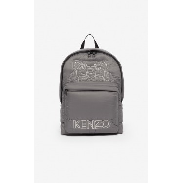 Kenzo Homme Grand sac à dos Tigre 'Capsule Expedition' anthracite