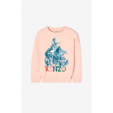 Kenzo Enfant Sweatshirt 'Crazy Jungle' rose begonia