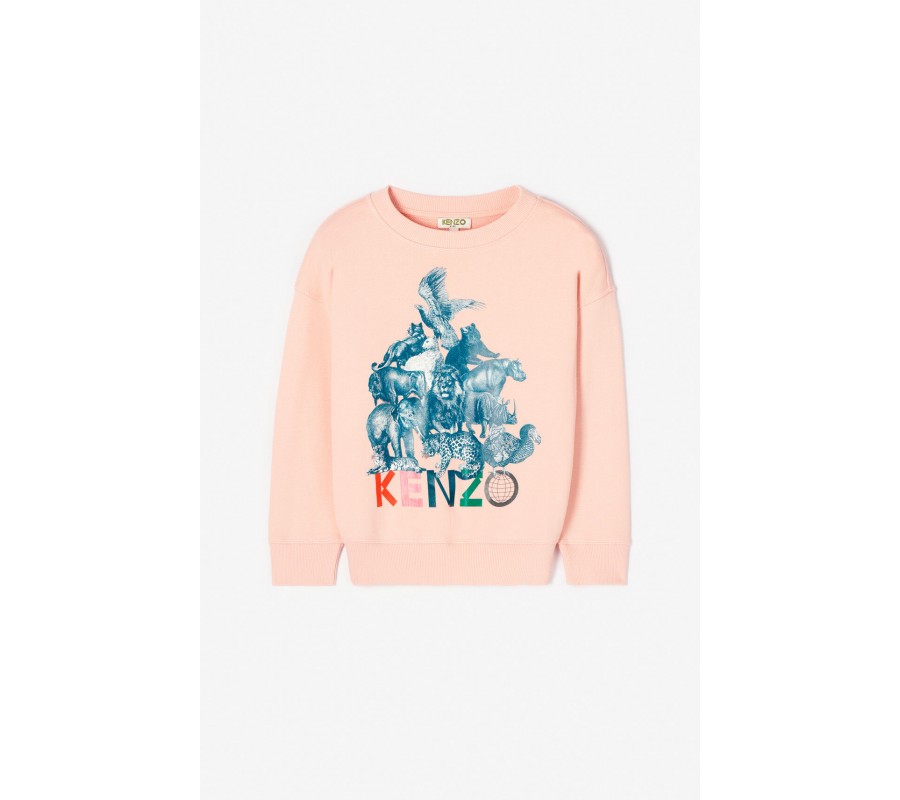 Kenzo Enfant Sweatshirt 'Crazy Jungle' rose begonia