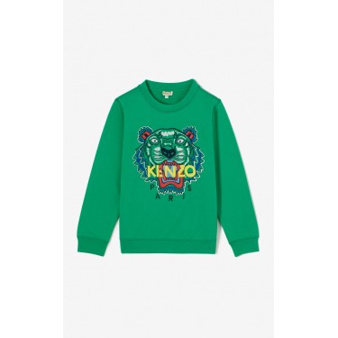Kenzo Enfant Sweatshirt Tigre vert