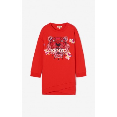 Kenzo Enfant Robe sweatshirt 'Japanese Tiger' rouge moyen