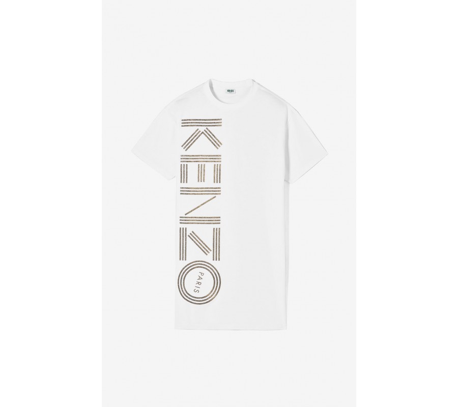 Kenzo Femme Robe t-shirt Kenzo Logo blanc