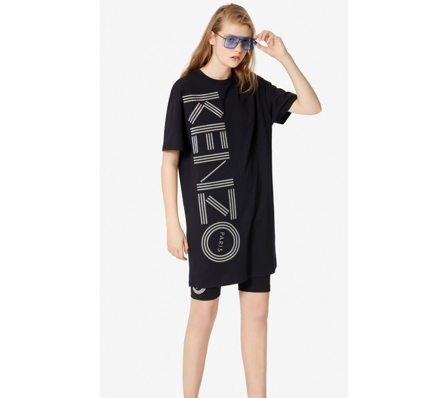 Kenzo Femme Robe t-shirt Kenzo Logo noir