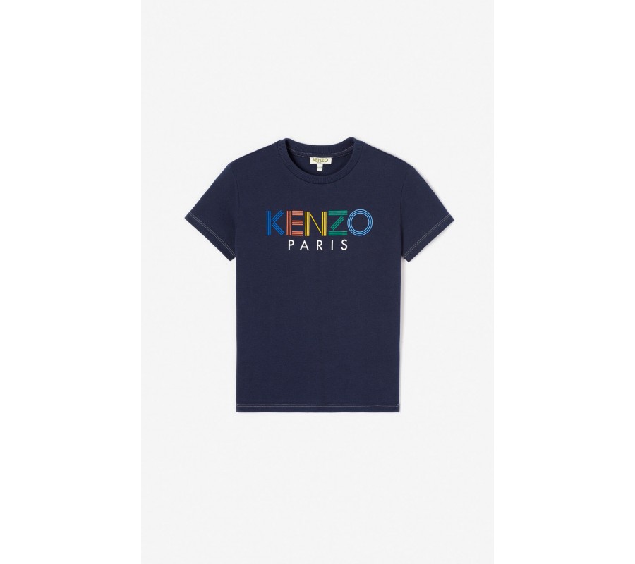 Kenzo Enfant T-shirt KENZO Logo bleu marine