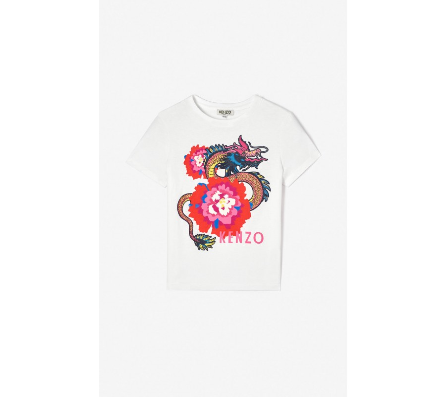 Kenzo Enfant T-shirt 'Japanese Flower' blanc