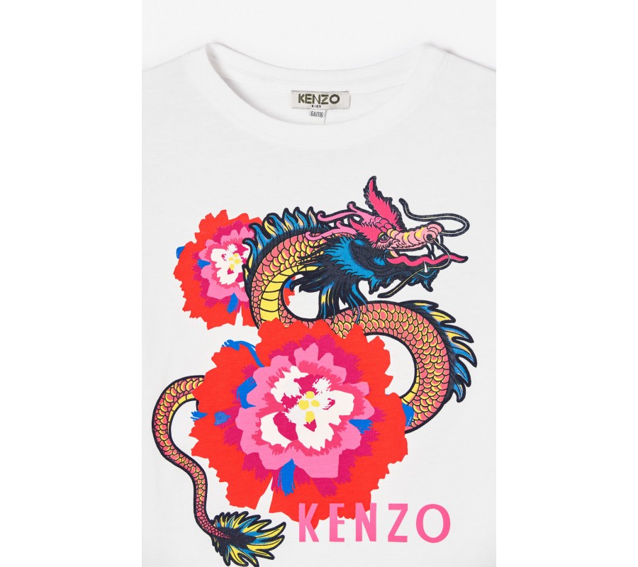 Kenzo Enfant T-shirt 'Japanese Flower' blanc