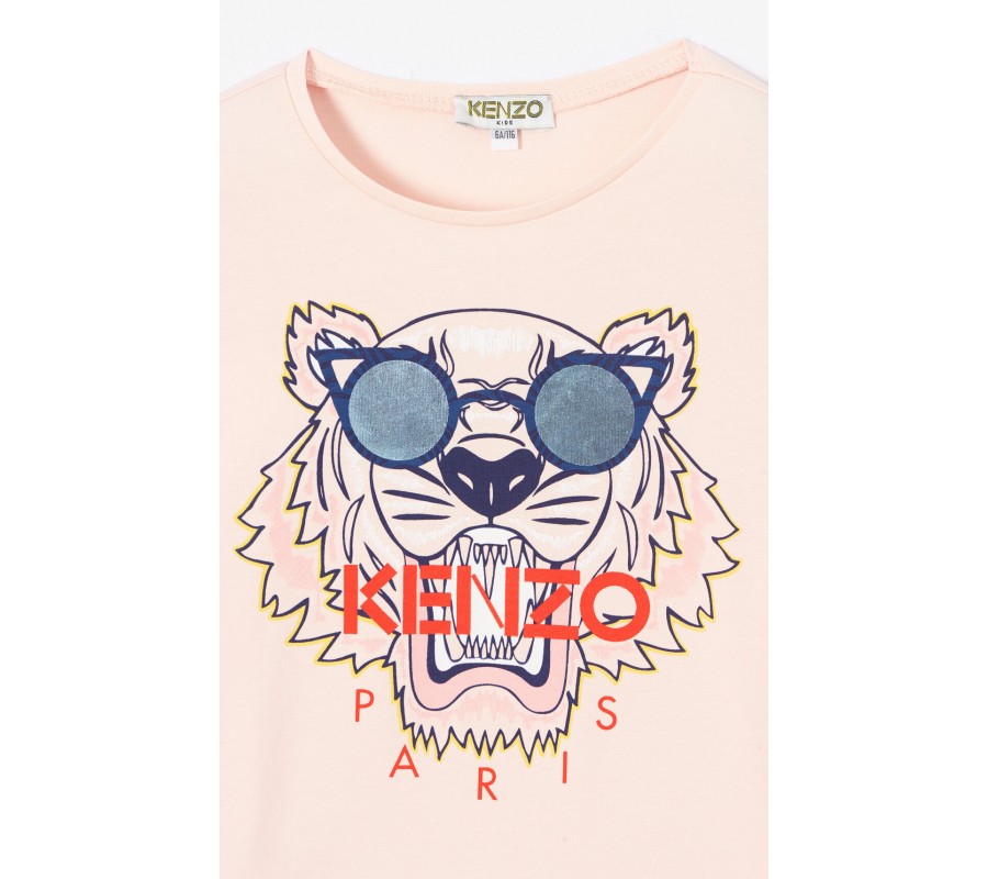 Kenzo Enfant T-shirt Tigre rose clair