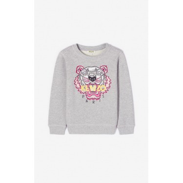 Kenzo Enfant Sweatshirt Tigre gris moyen