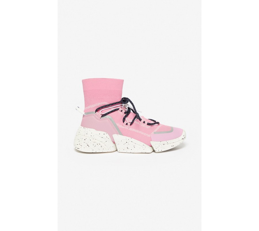 Kenzo chaussure Baskets K-Sock rose flamant